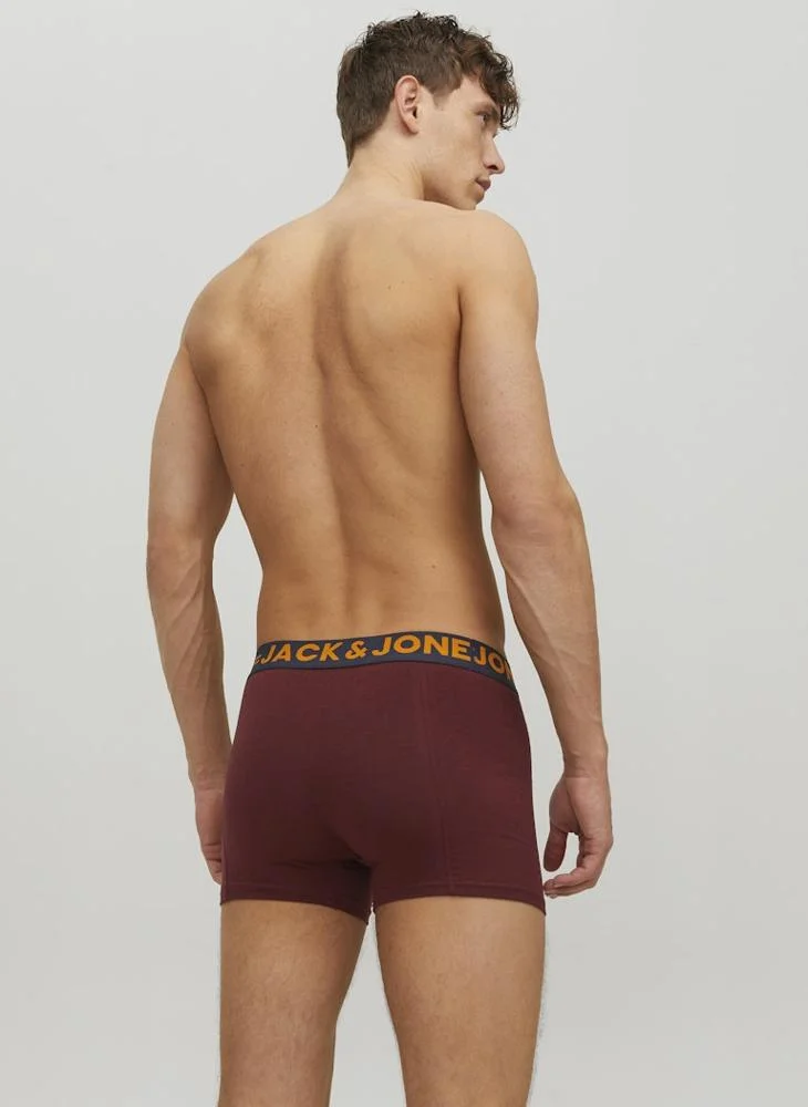 JACK & JONES  3 Pack Of Logo band Trunks for Men | Best Price UAE